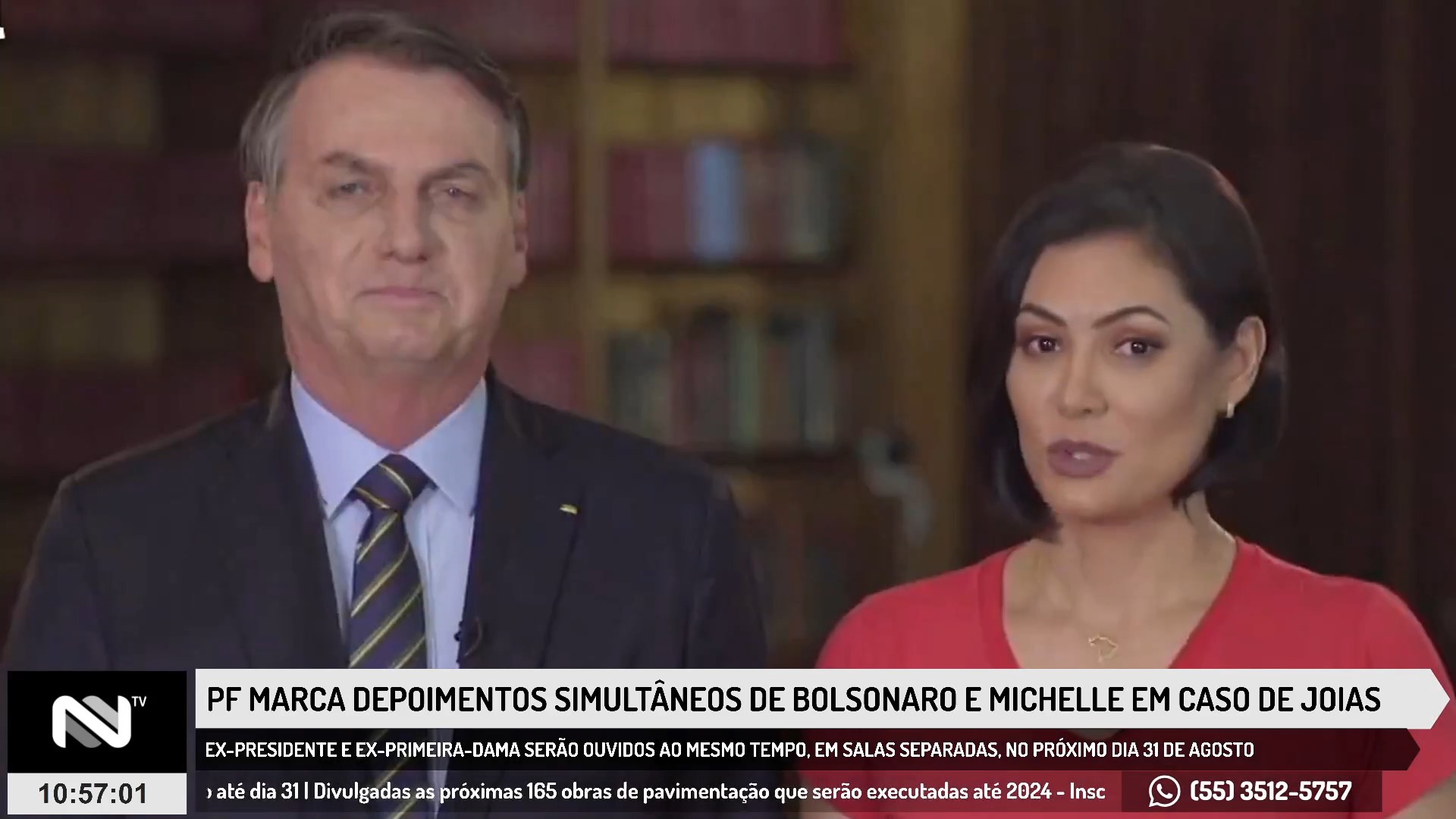 PF marca depoimentos simultâneos de Bolsonaro e Michelle em caso de joias