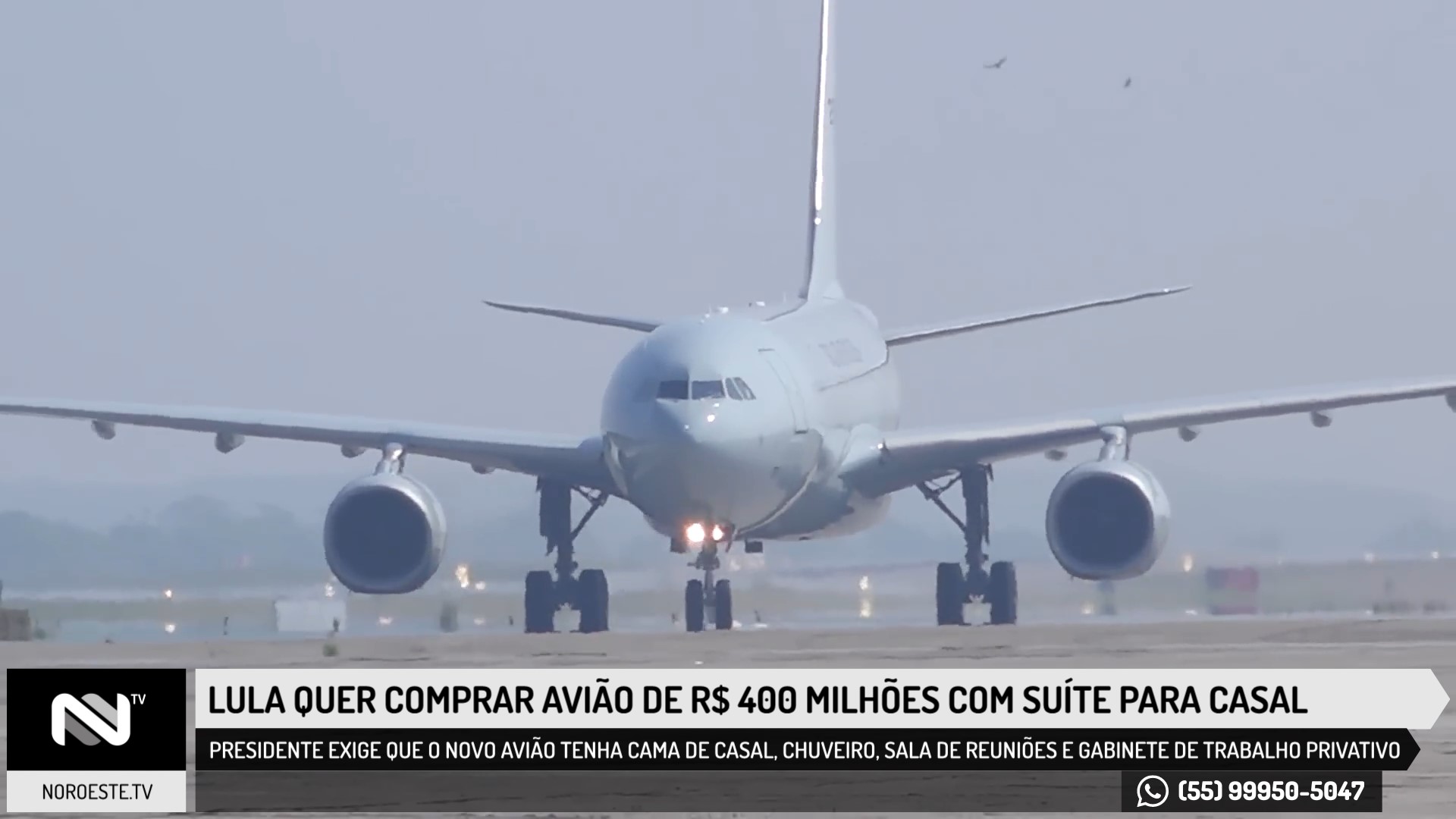 Lula quer comprar avião de R$ 400 milhões com suíte para casal