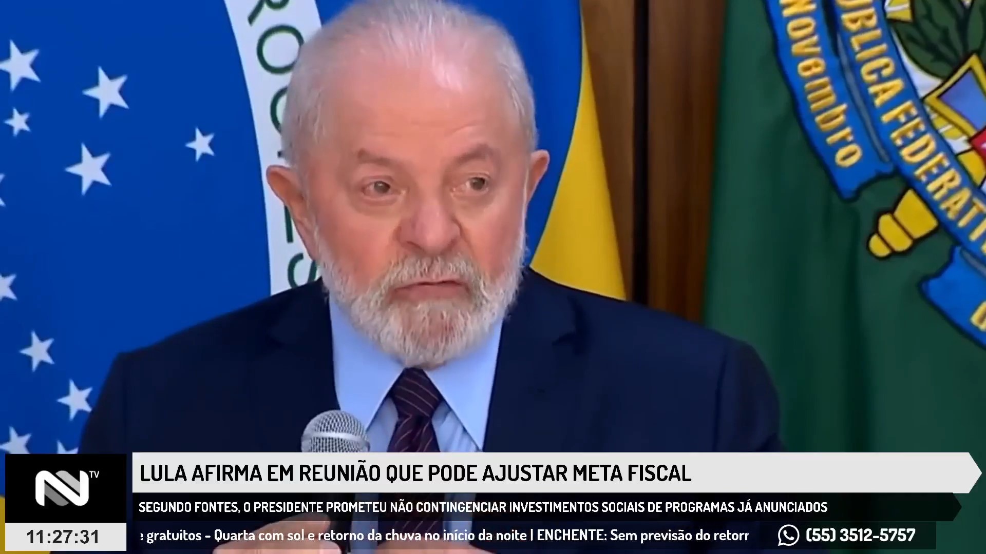 Lula afirma em reunião que pode ajustar meta fiscal