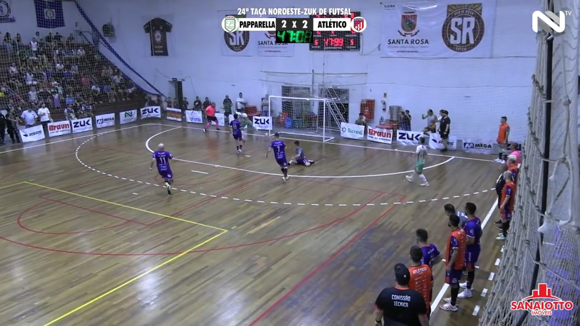 Veja os gols de Papparella 3 x 2 Atlético HFC pela Taça Noroeste Zuk de Futsal