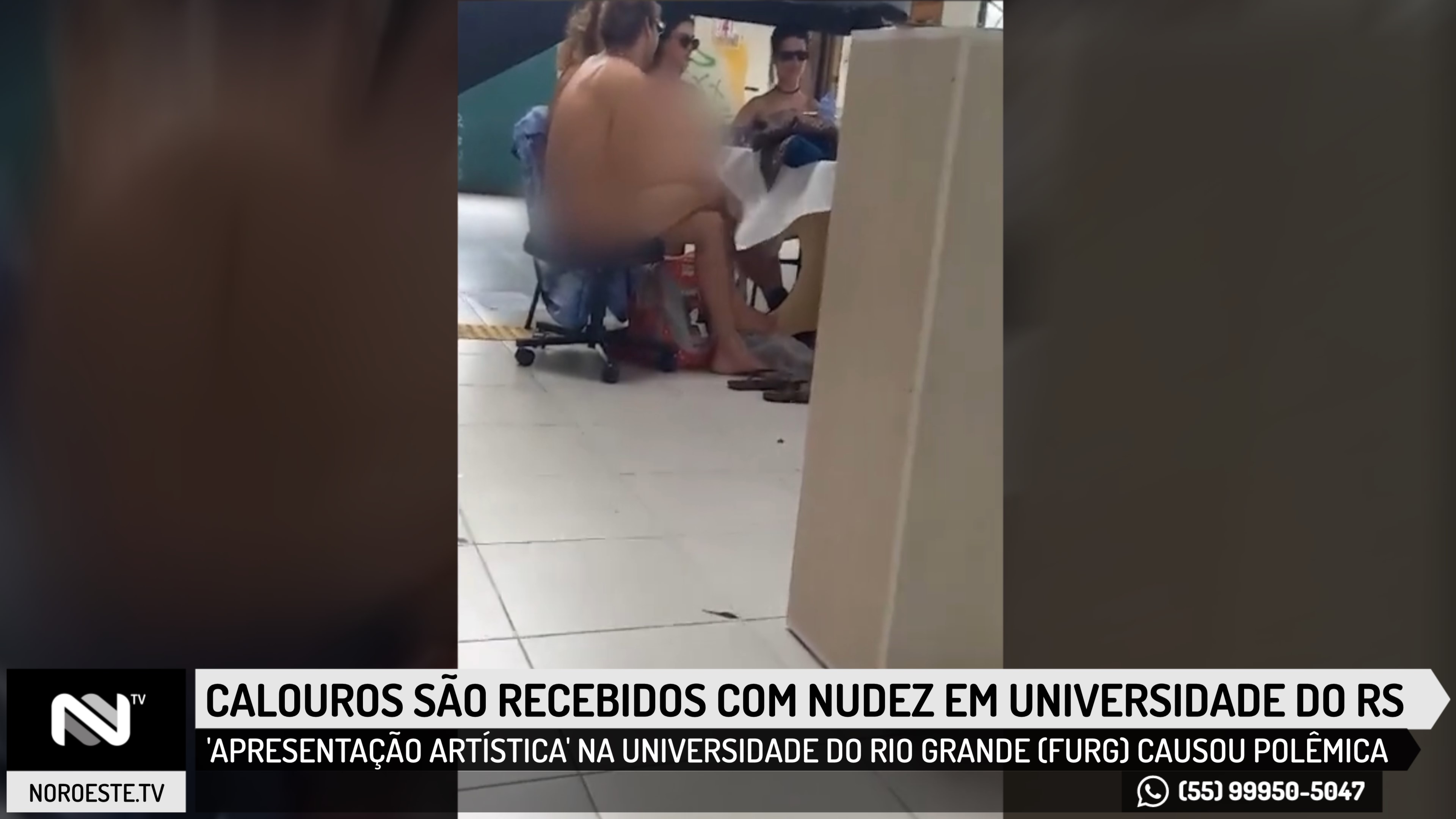 Calouros são recebidos com nudez em universidade do RS