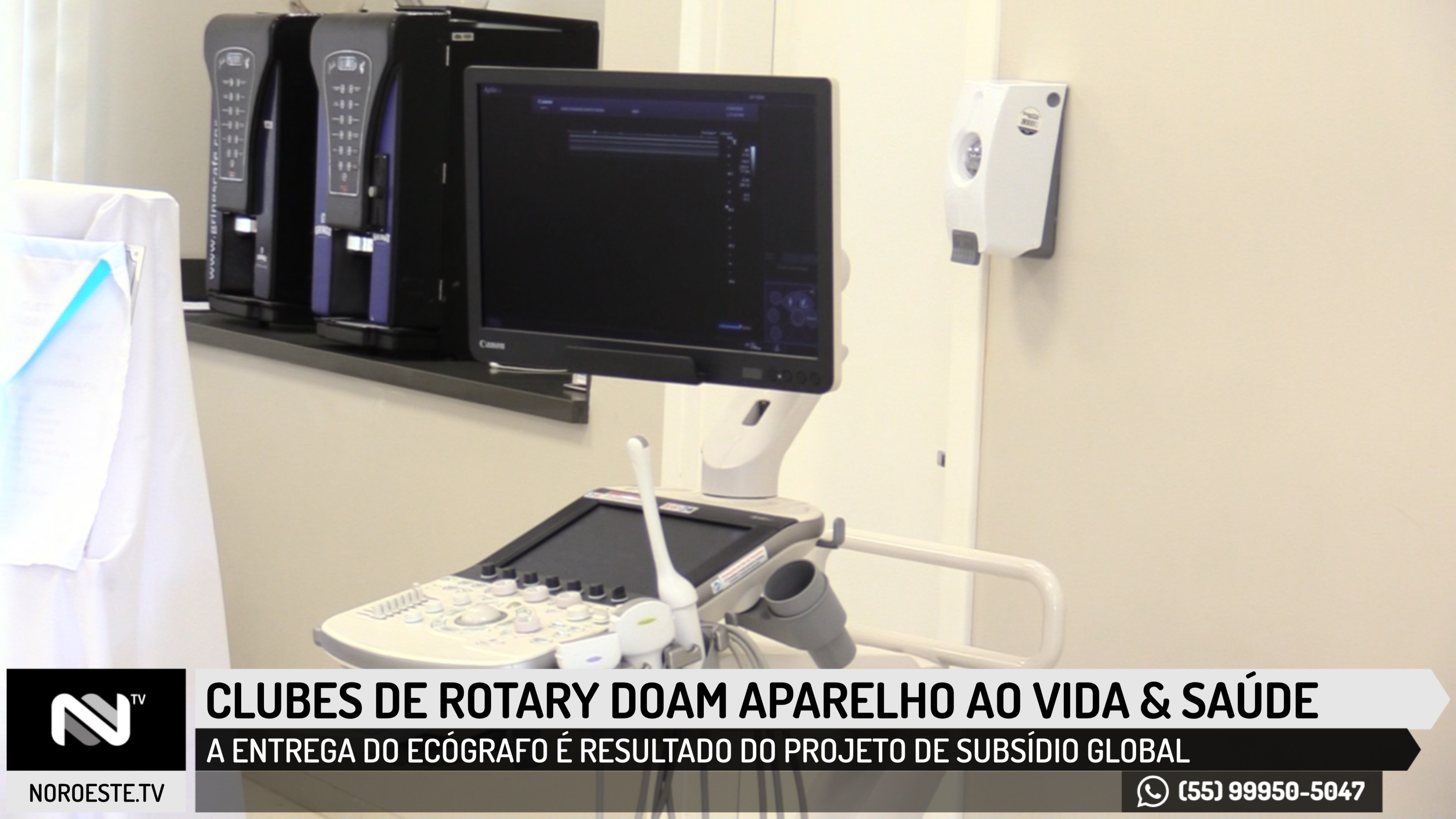 Clubes de Rotary doam aparelho ao Hospital Vida & Saúde