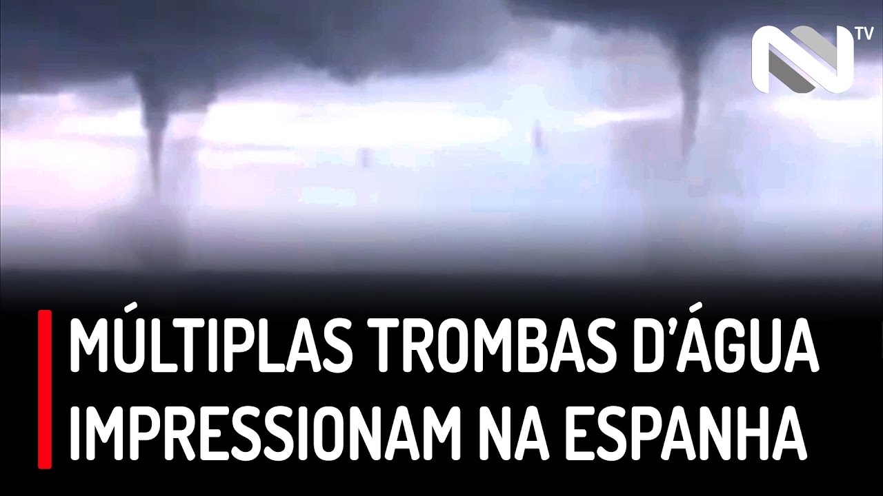 Raro tornado com múltiplas trombas d’água impressiona e causa destruição na Espanha