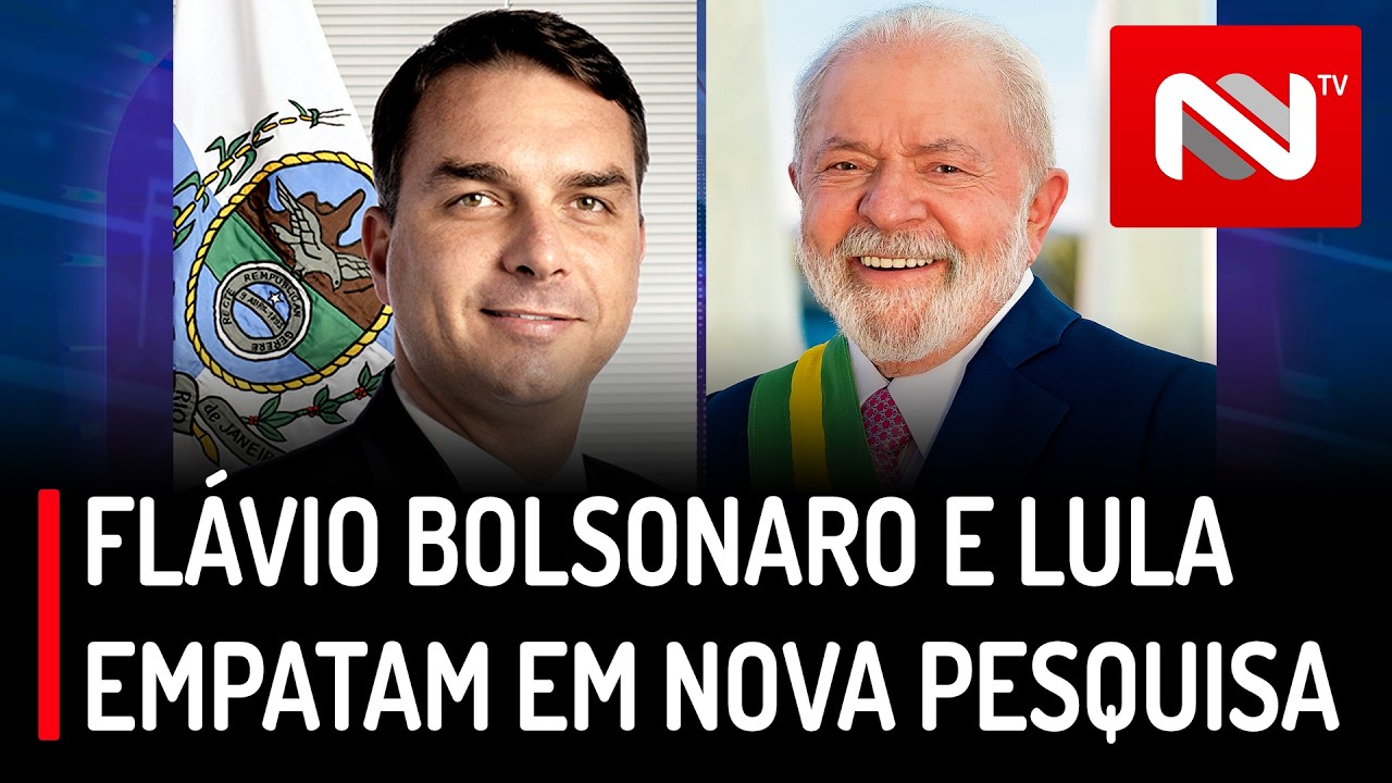  Flávio Bolsonaro e Lula empatam em nova pesquisa