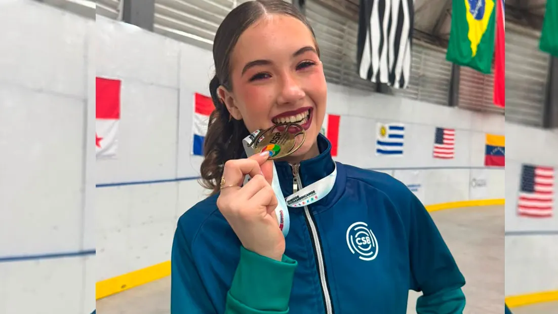 Patinadora da Escola Transnação conquista medalhas e representa o Brasil no Sul-Americano